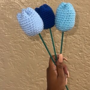 Handmade Crochet Tulip Flowers